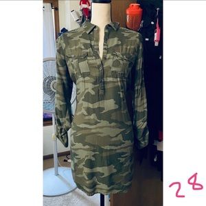 Green camo dress